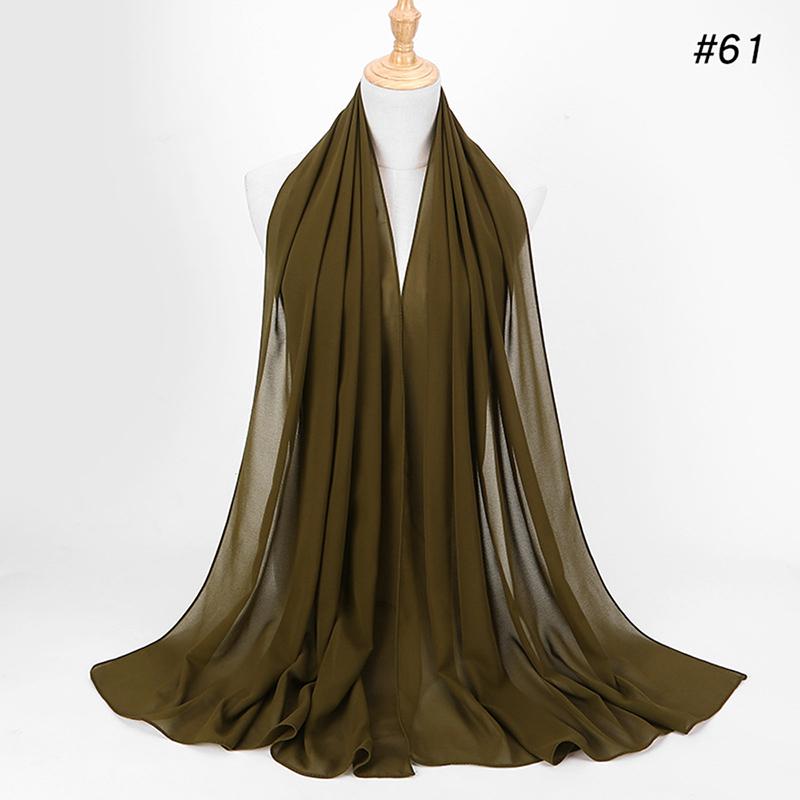 Мусульманский Шифоновый Хиджаб Женский Пузырчатый Шифоновый Шарф Для Женщин Дамский Вуаль Мусульманский Ислам Однотонный Малайзия Мусульманский Платки